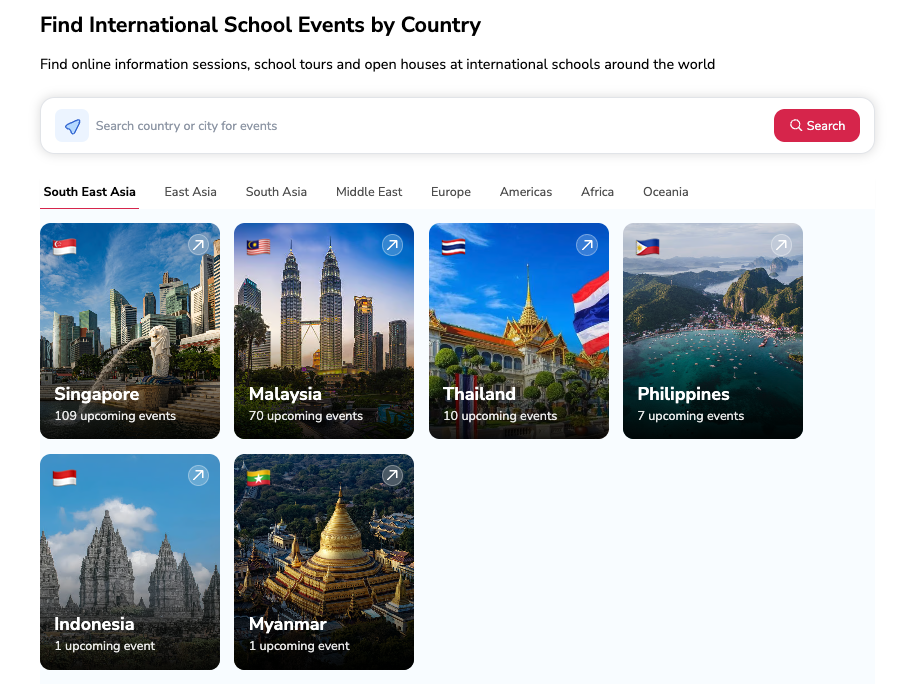 doris school events - pick a country
